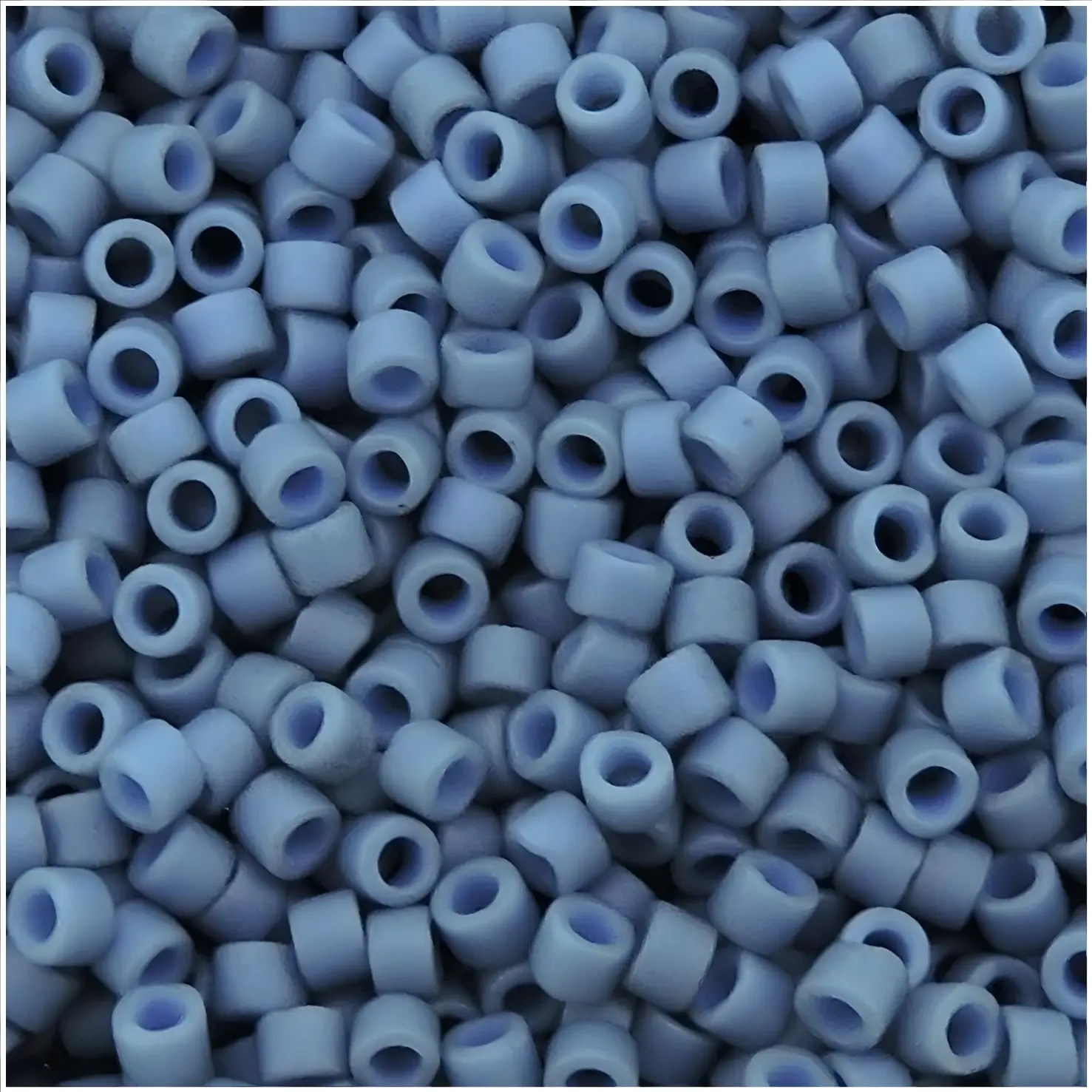 DB2408 Miyuki Delica Seed Beads Size 11/0 Matte Opaque Steel Blue 7GM